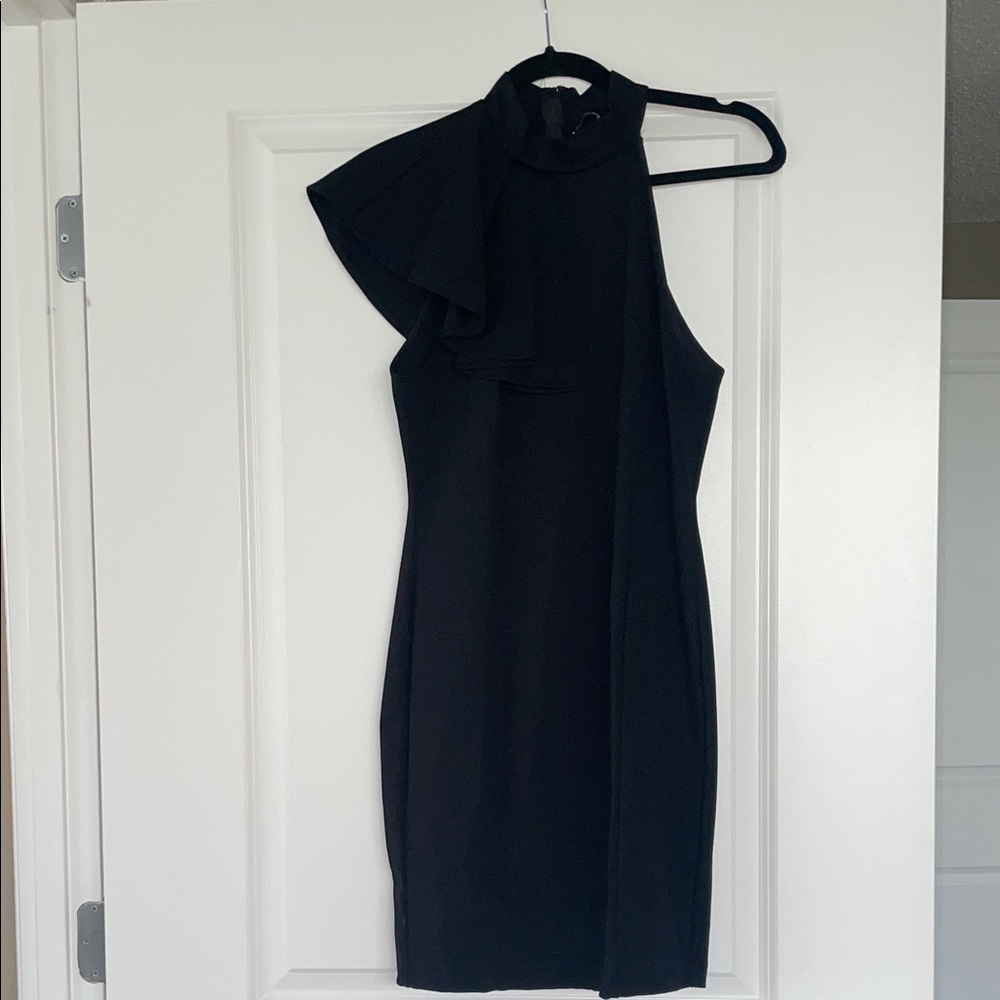 Fashion Nova Chic Black One-Shoulder Dress